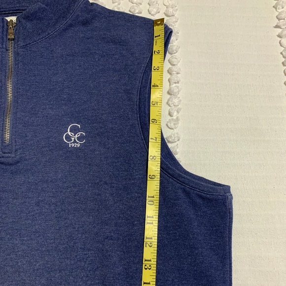 HOLDERNESS & BOURNE Men Golf Tailored Fit Quarter Zip Cotton Blend Vest Blue XL - Picture 13 of 13